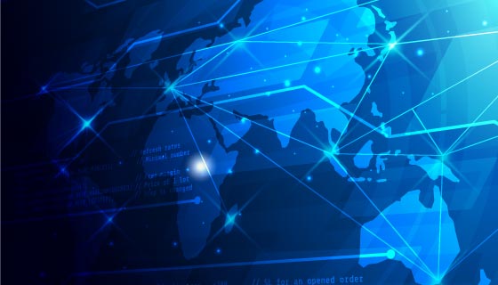 抽象世界地图矢量素材(EPS)