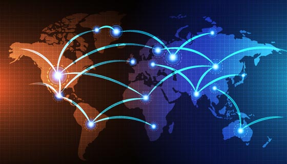 抽象科技数字世界矢量素材(EPS)