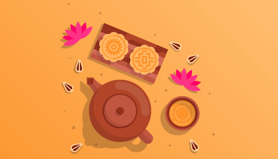 中秋节背景矢量素材(EPS/AI/PNG)