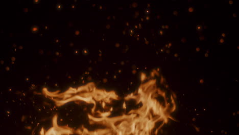 燃烧跳动的火苗慢动作