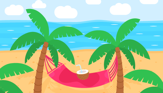 缤纷的热带背景矢量素材(EPS/AI)