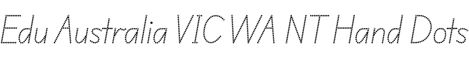 Edu Australia VIC WA NT Hand Dots