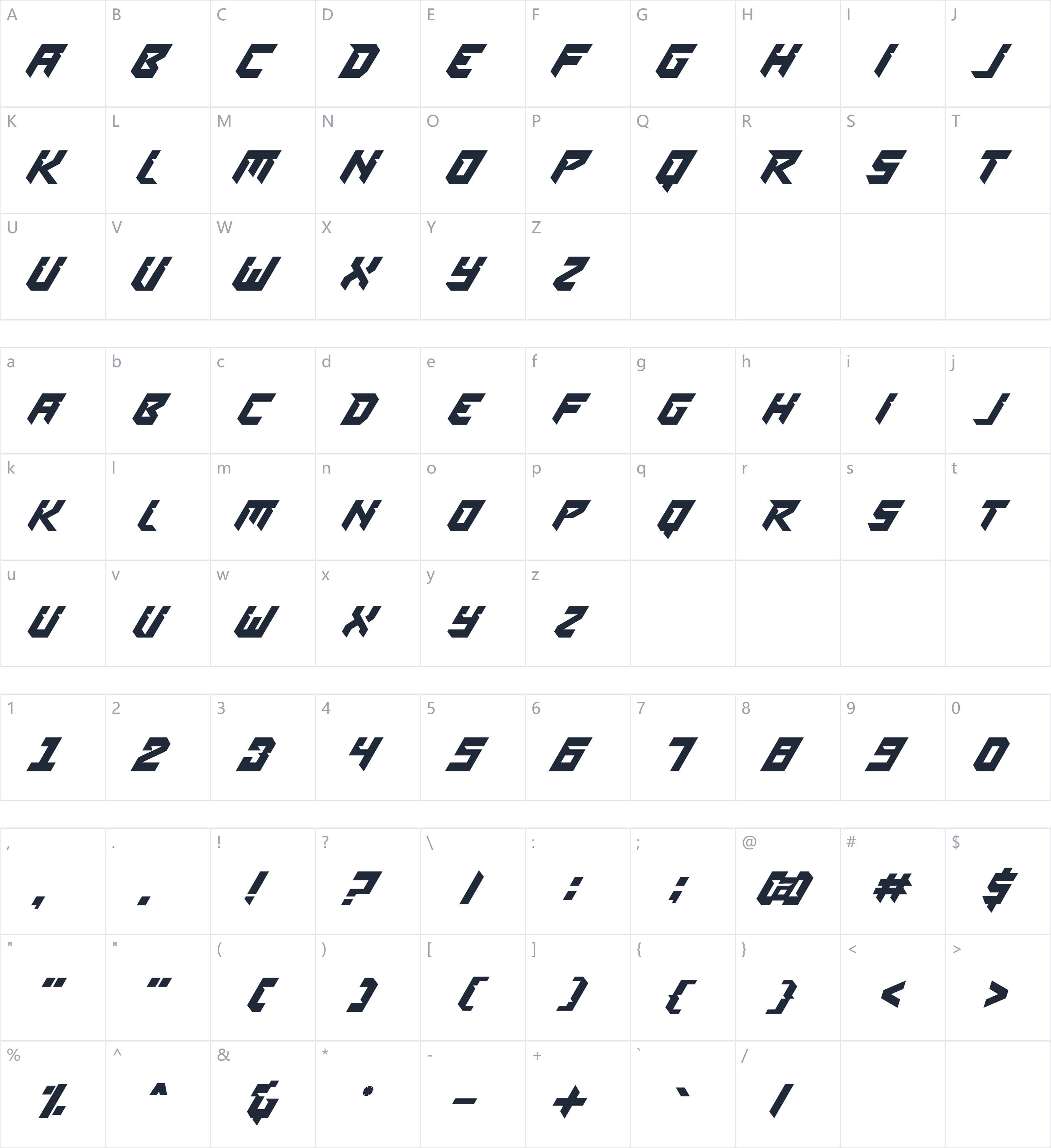 SPACE MISSION字符映射图