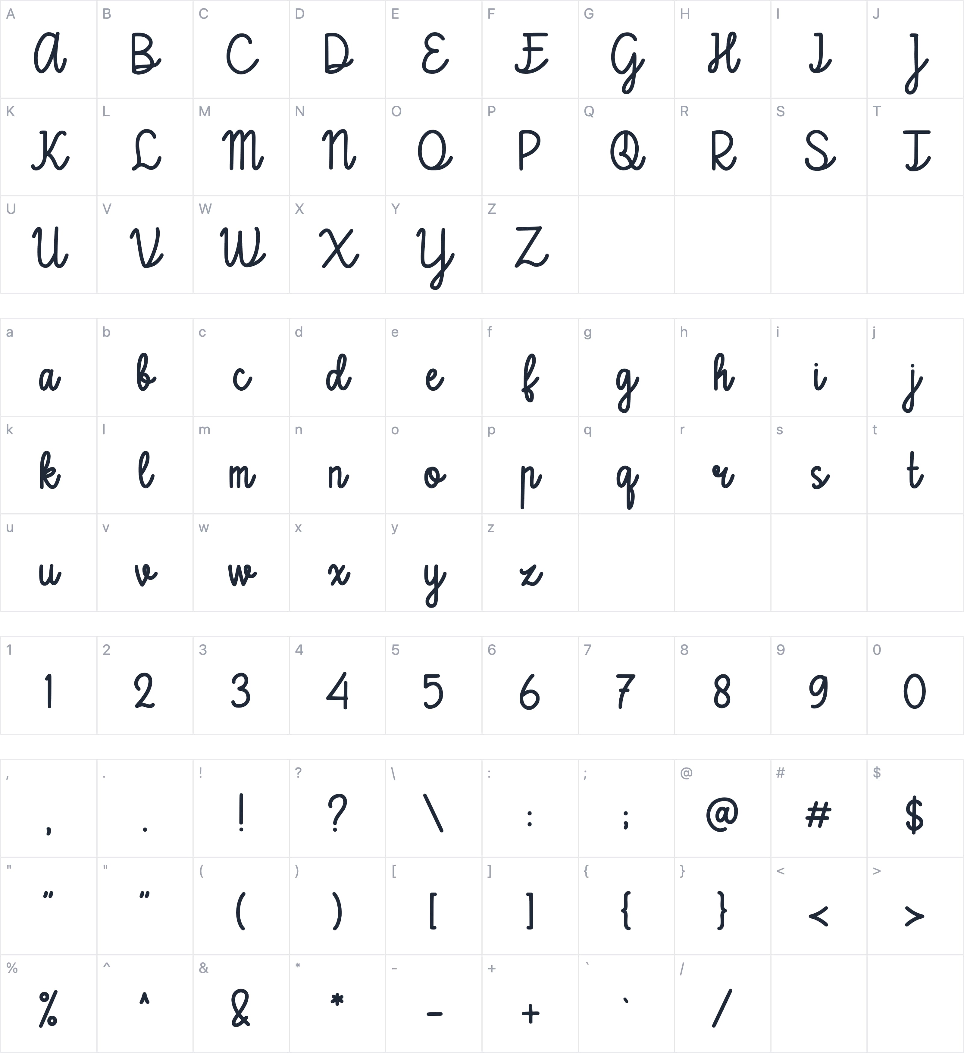 Creativo字符映射图