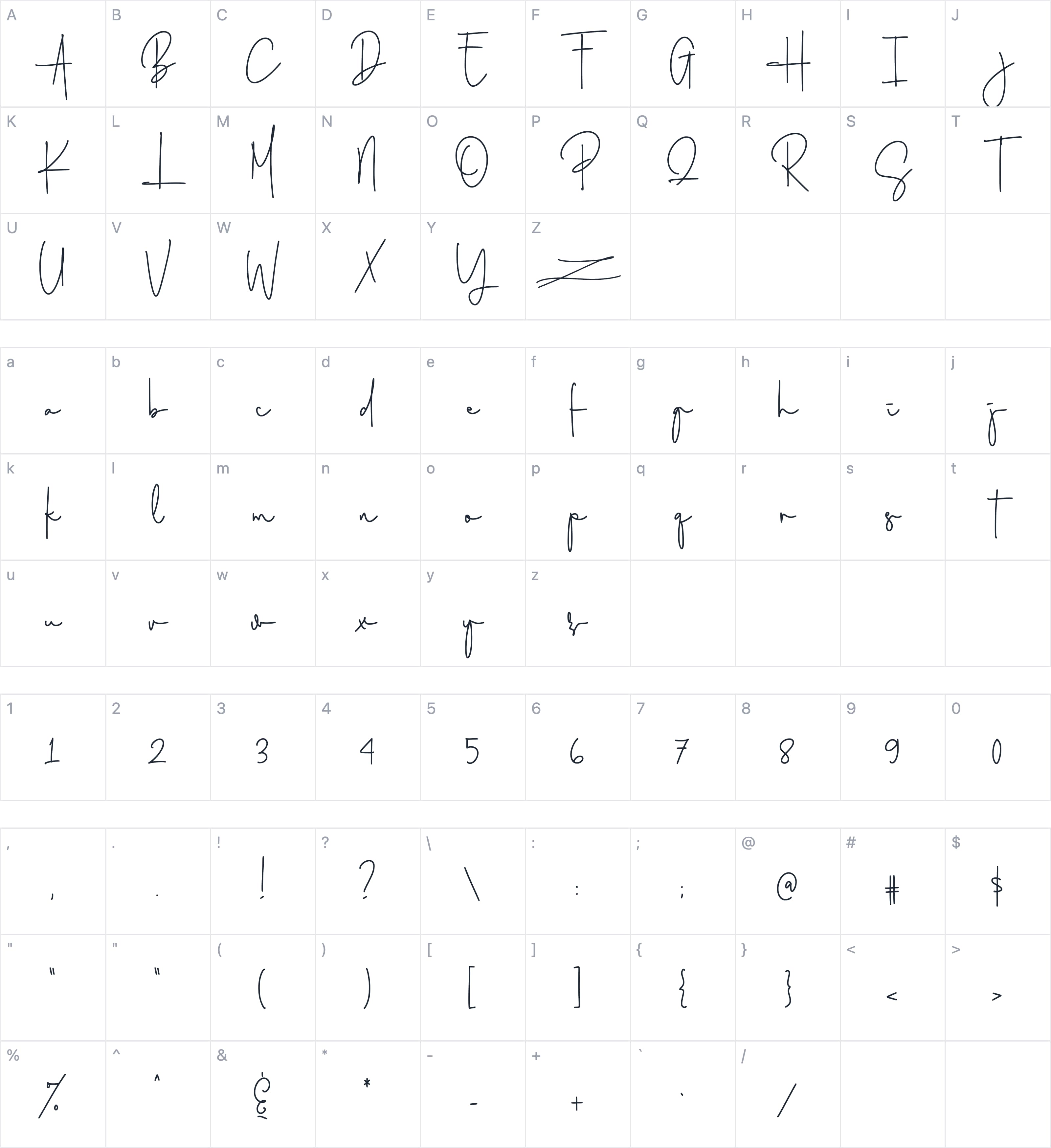 Ballondior字符映射图