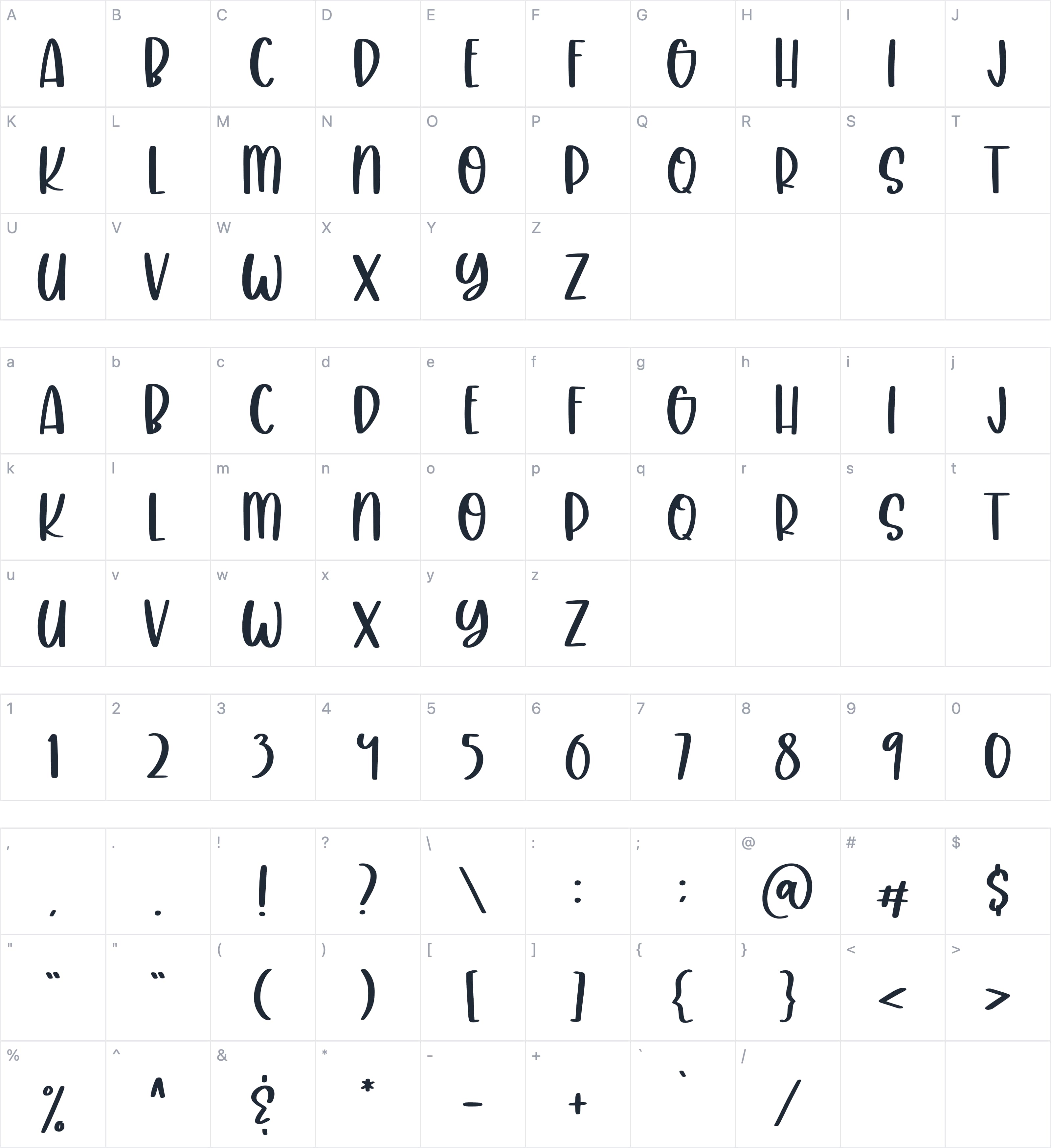 Crafty Beach字符映射图