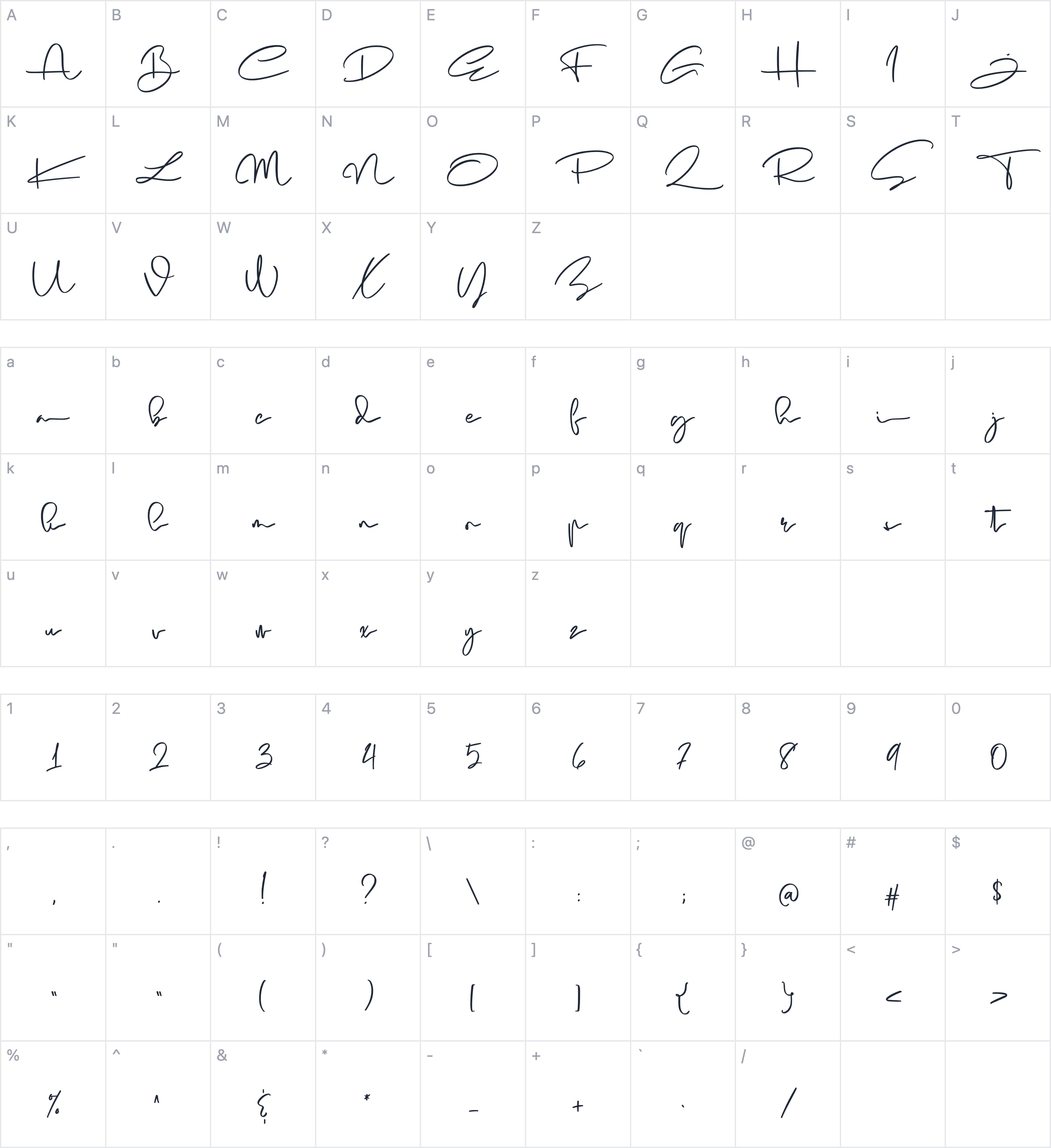 Sadio字符映射图
