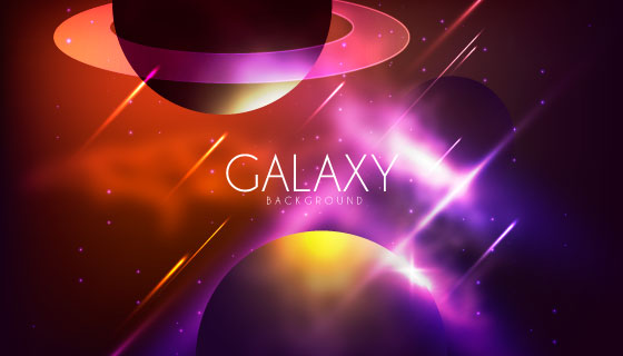 多彩银河背景矢量素材(EPS/AI)