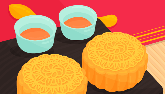 月饼设计中秋节背景矢量素材(EPS/AI)