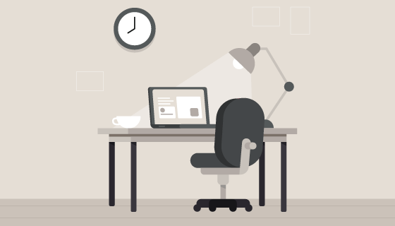 现代办公桌矢量素材(EPS/AI)