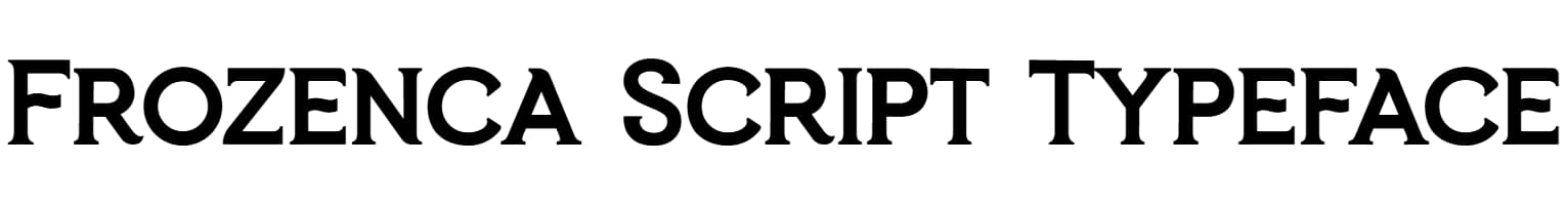 Frozenca Script Typeface