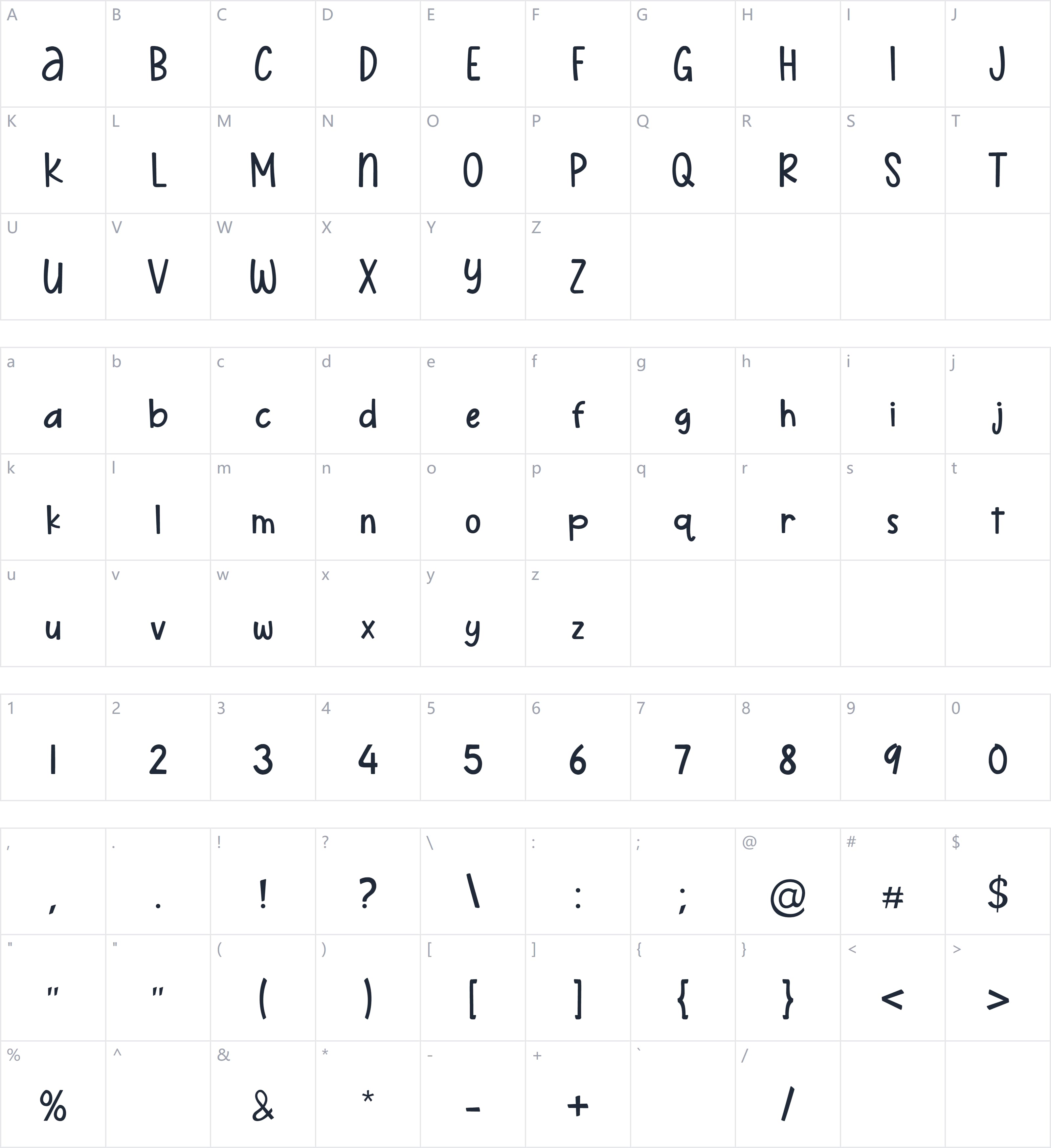 Journey Kidders字符映射图