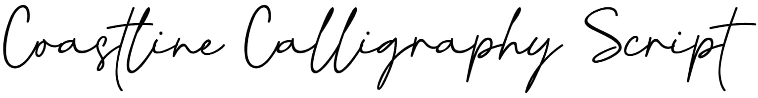 Coastline Calligraphy Script