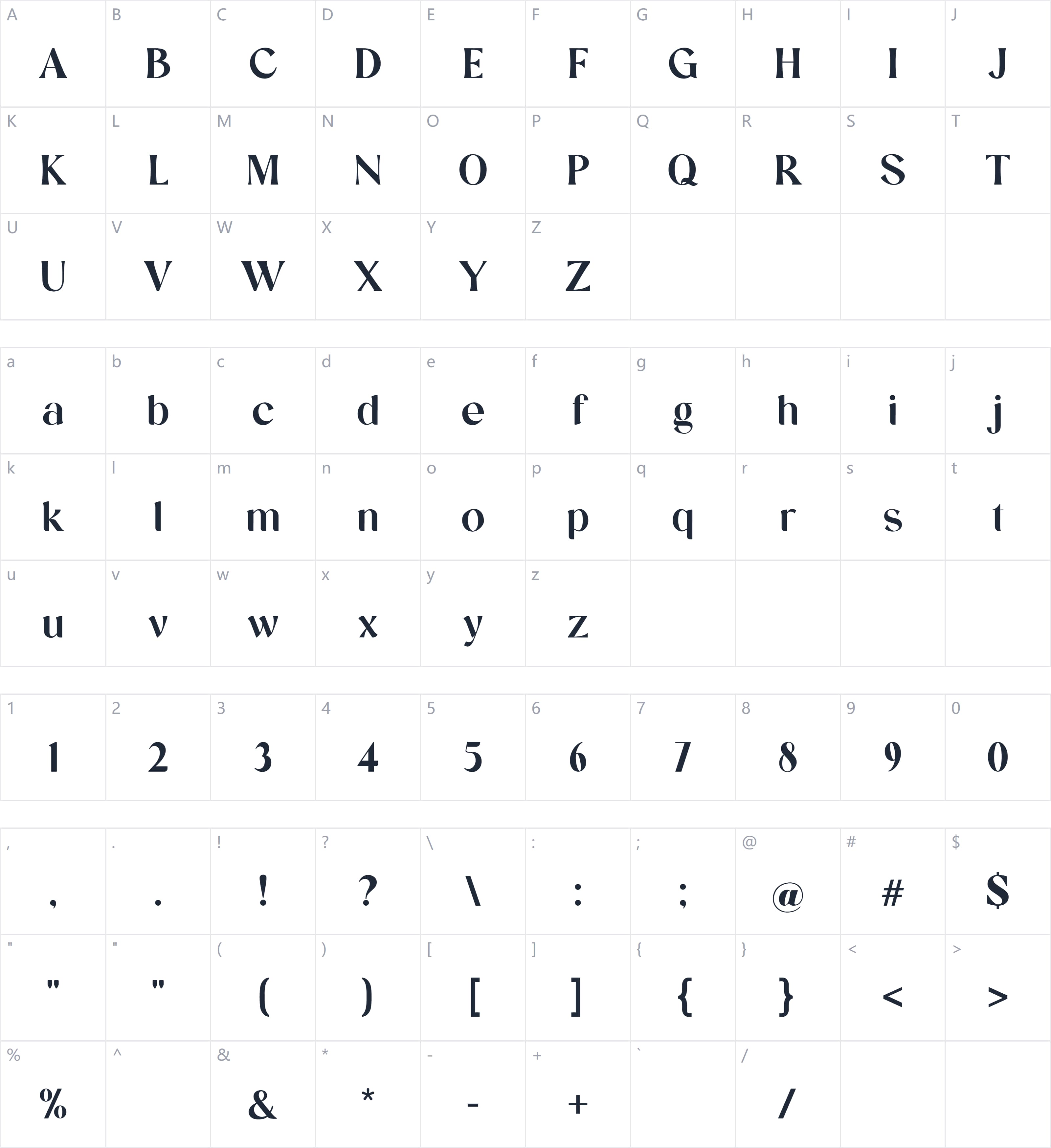 Heartbreak字符映射图