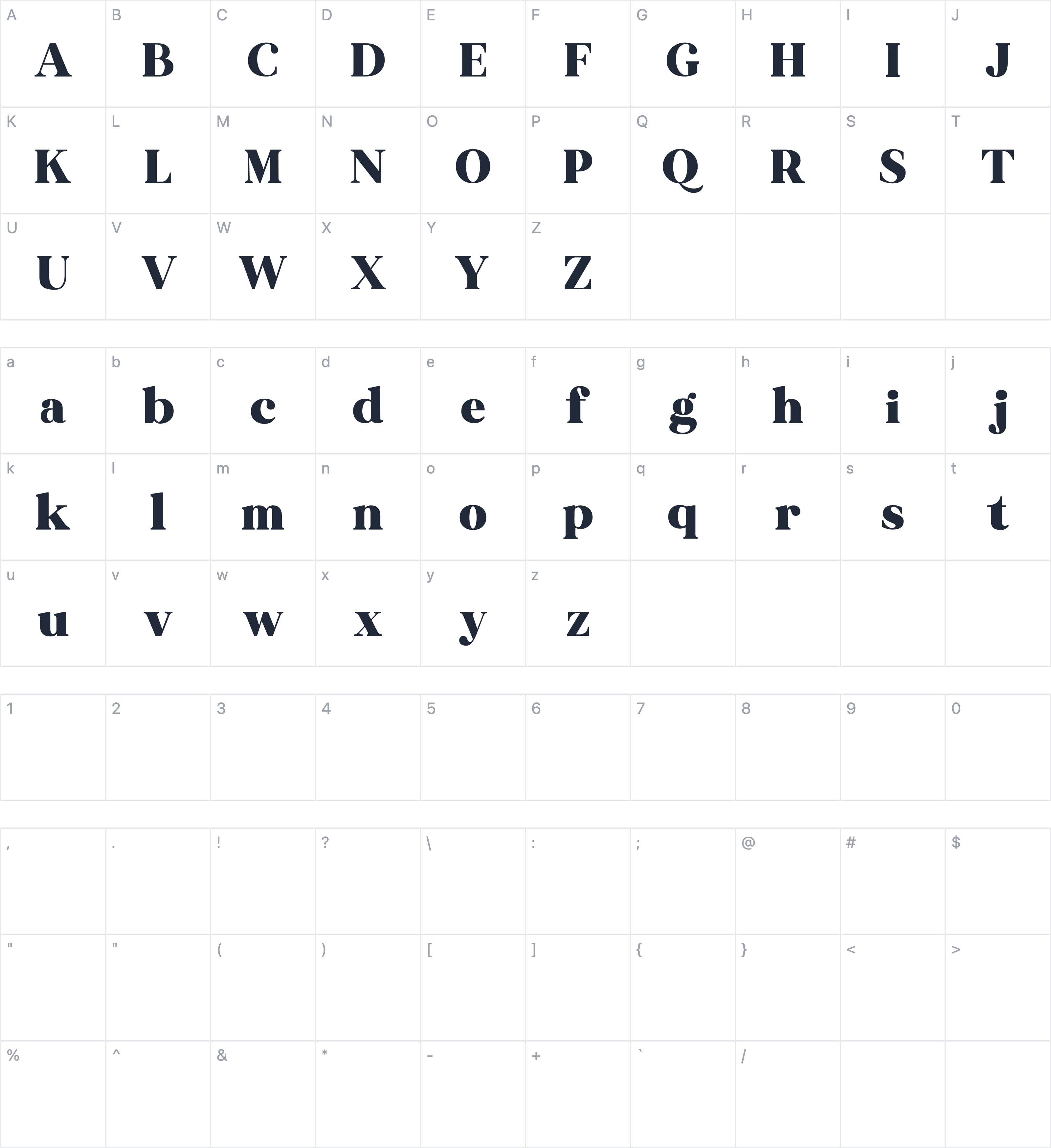 Storystone字符映射图