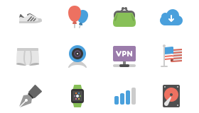 50个扁平化图标(AI/SVG/EPS/PSD/PNG)