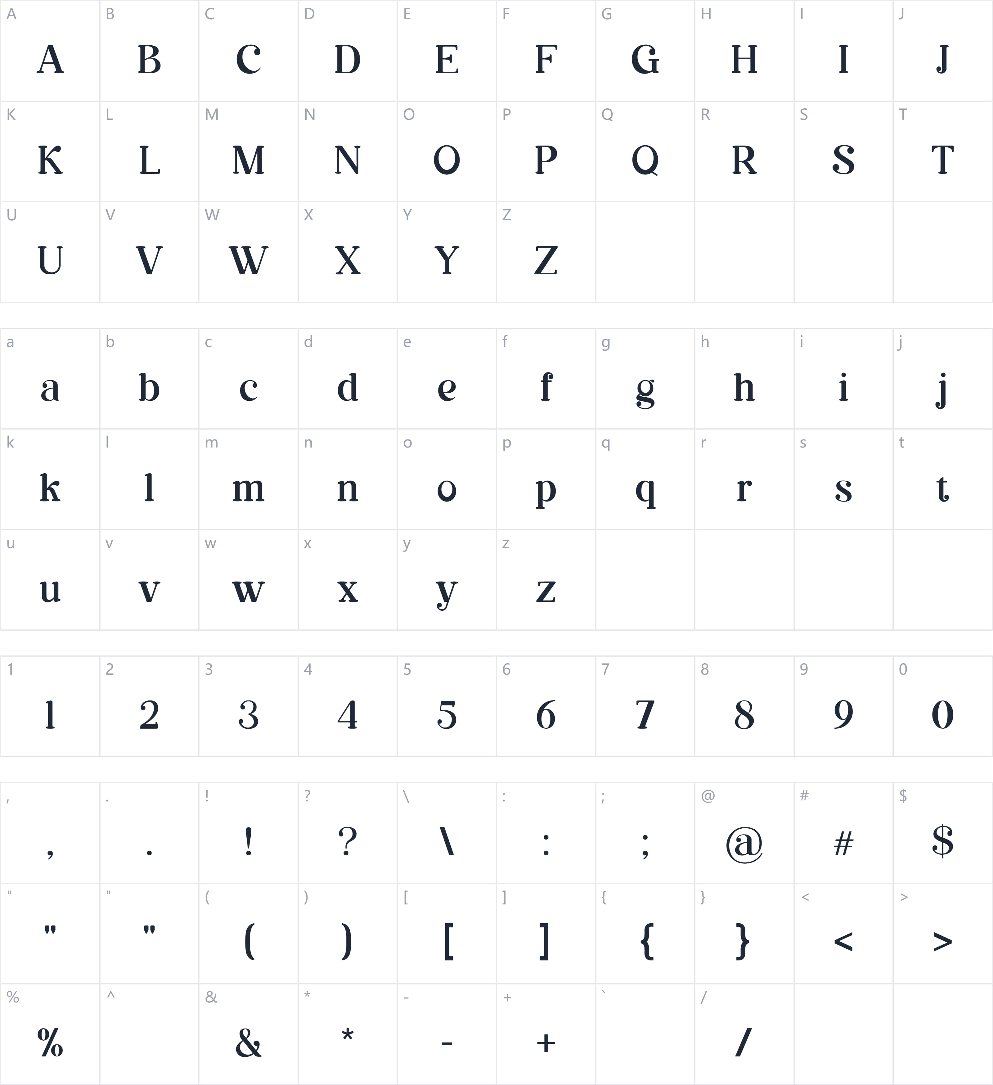 Delonizer字符映射图