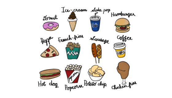 手绘快餐元素矢量素材(EPS/免扣PNG)