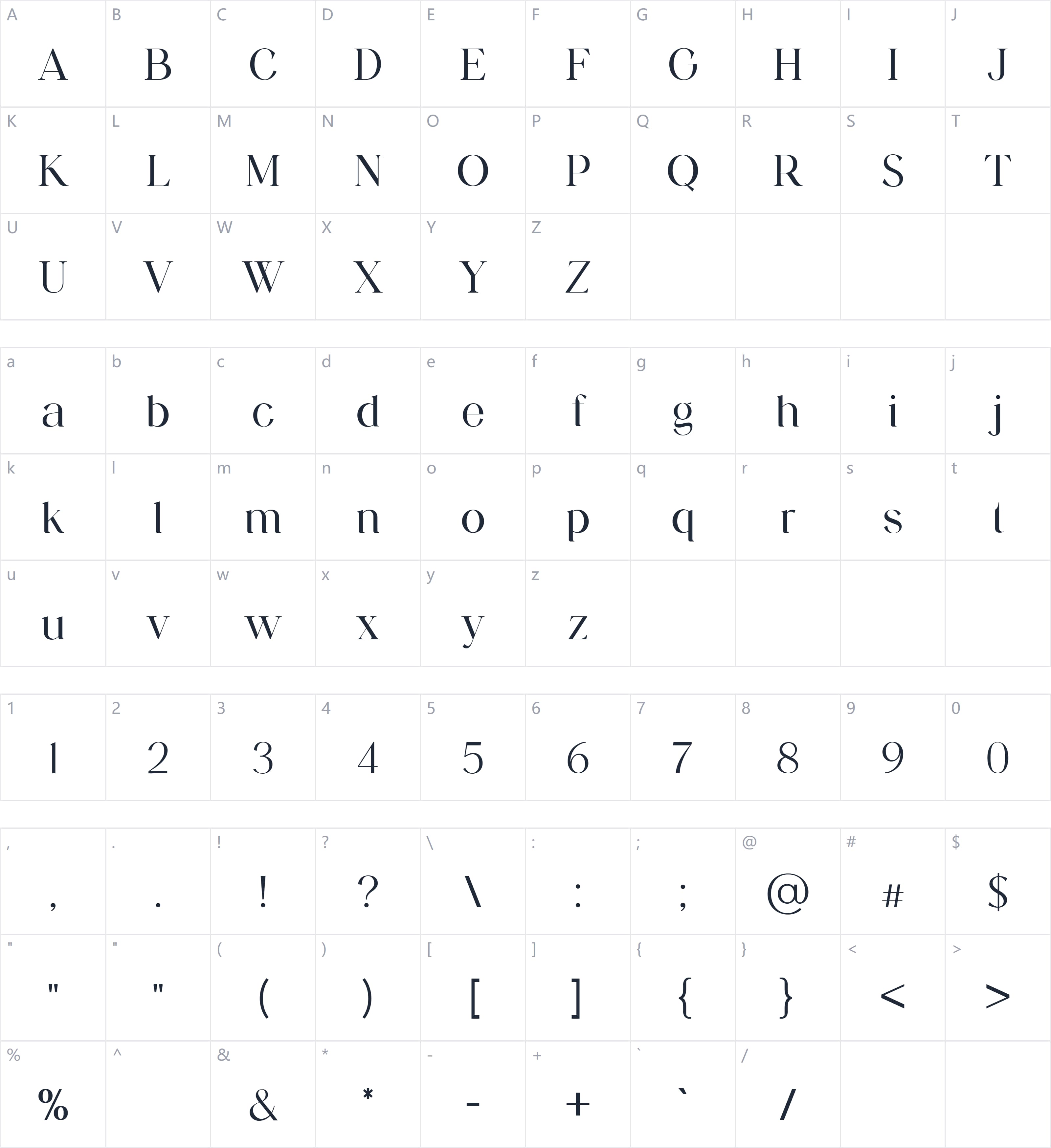 Lecherously字符映射图