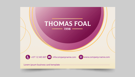 紫色名片模板矢量素材(EPS/AI)