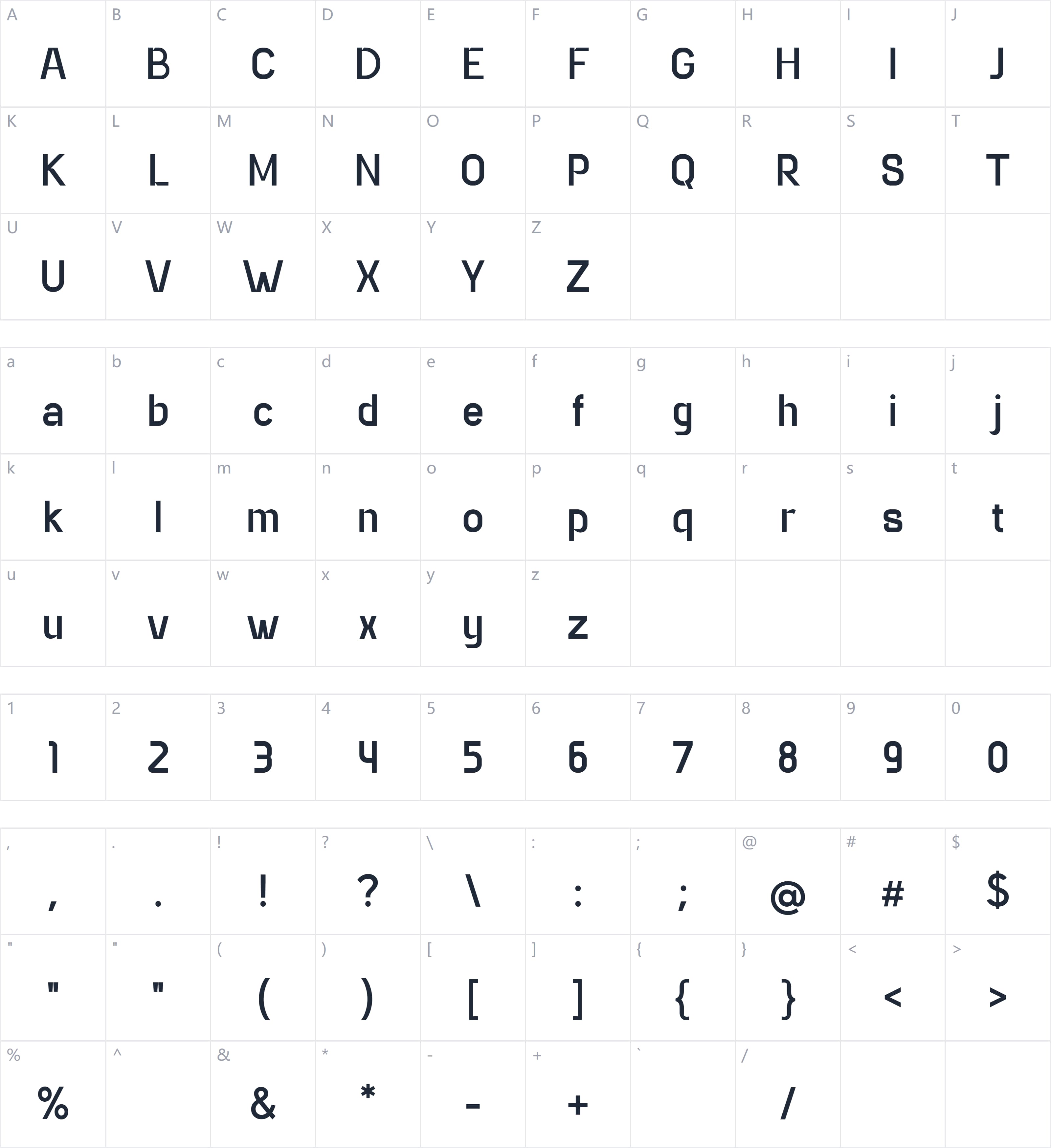 Pixabler字符映射图