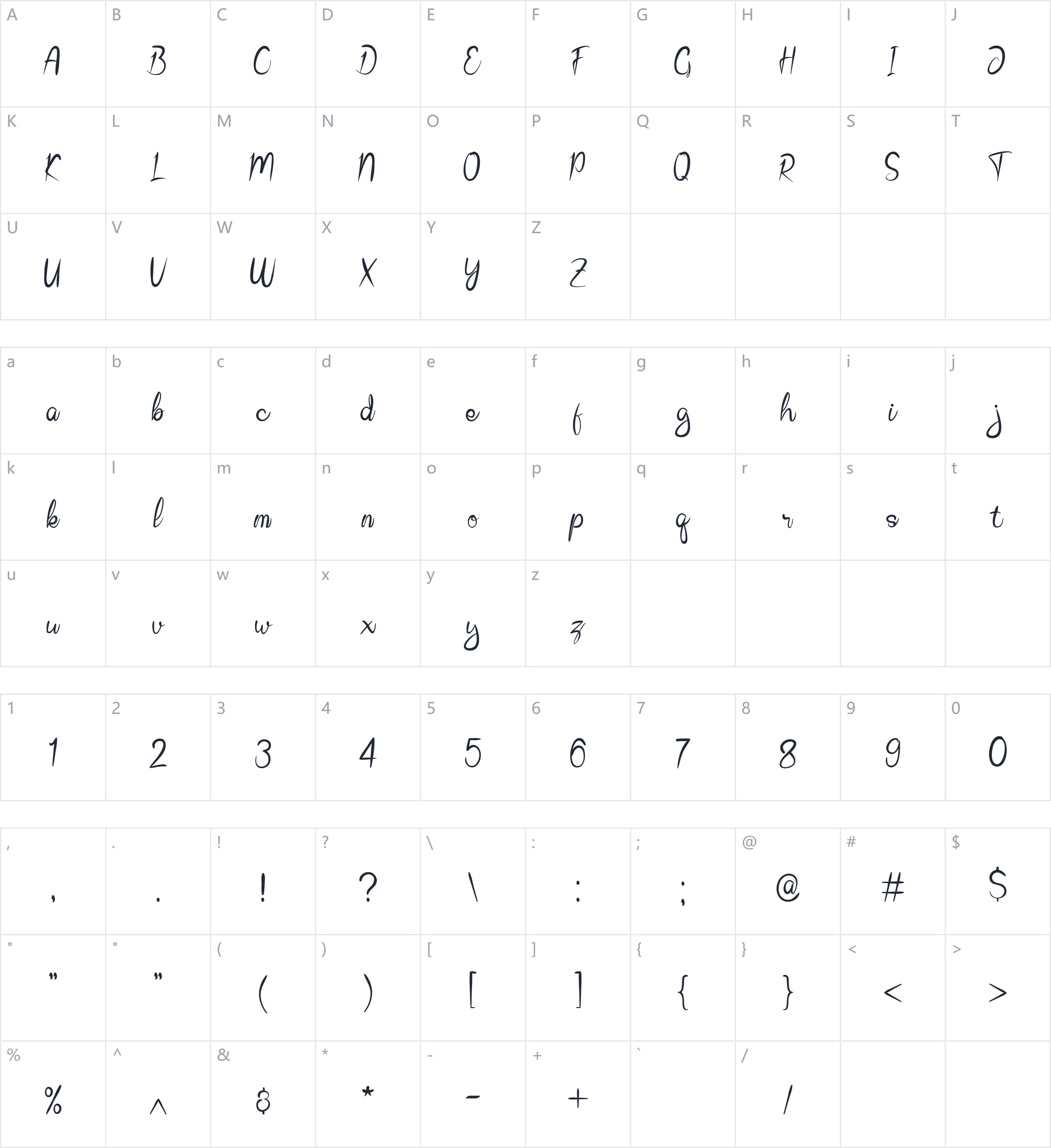 Blue Island字符映射图