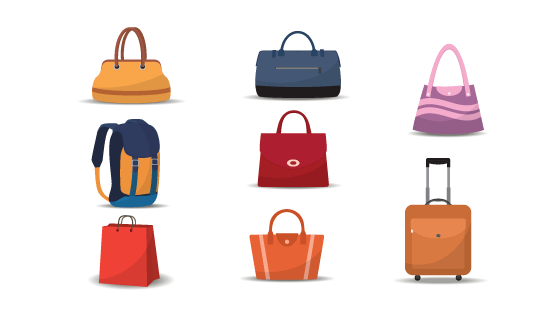 各种各样的箱包矢量素材(EPS/AI/PNG)