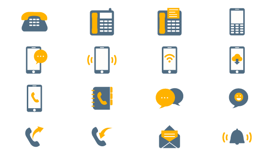 通信图标矢量素材(EPS/PNG)
