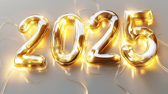 金色纹理数字设计 2025 新年快乐图片素材(JPG)