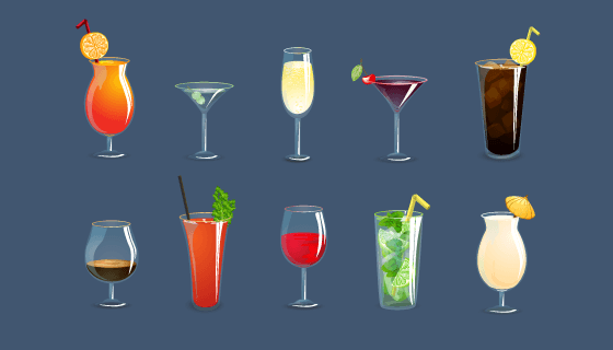 美味的饮料矢量素材(EPS/PNG)