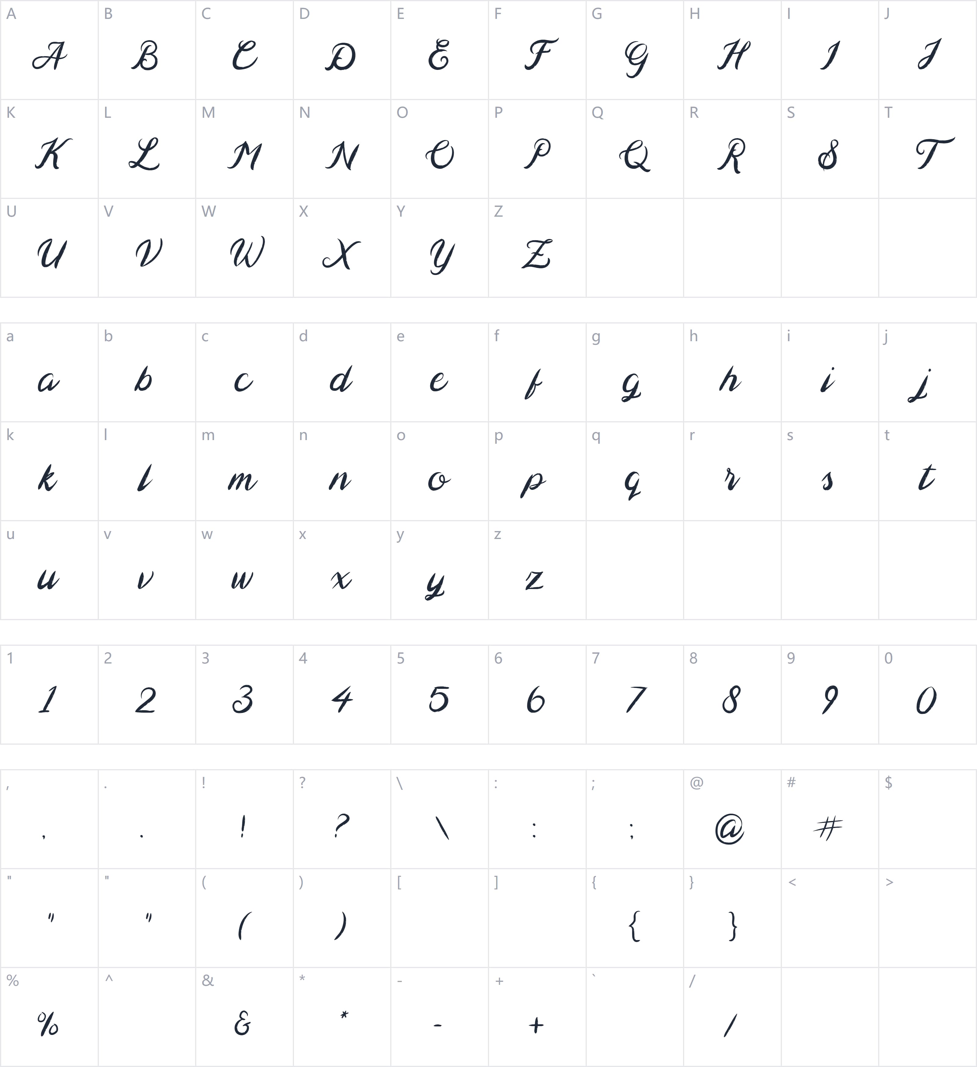 Wolfstar字符映射图