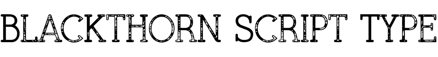 Blackthorn Script Typeface