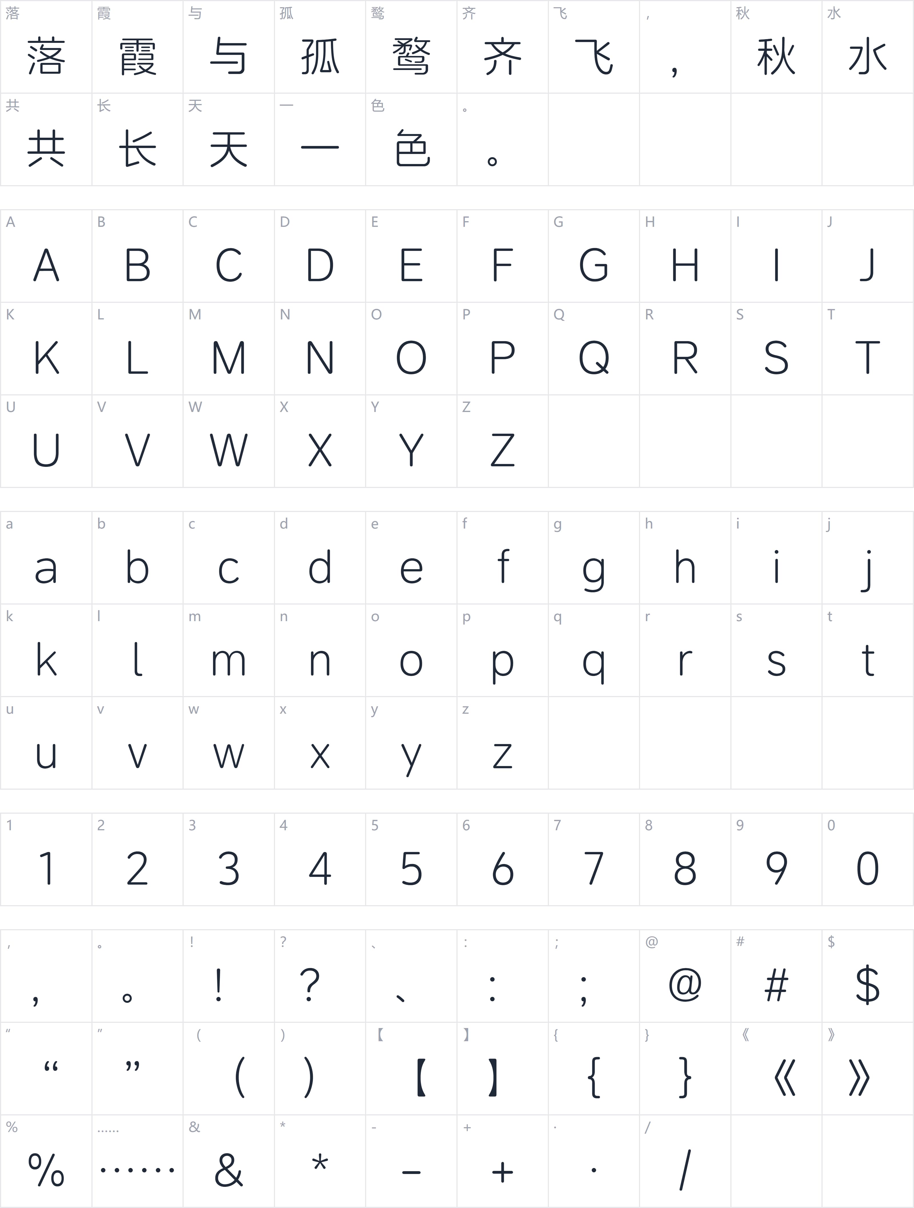 阿里健康体 2.0字符映射图
