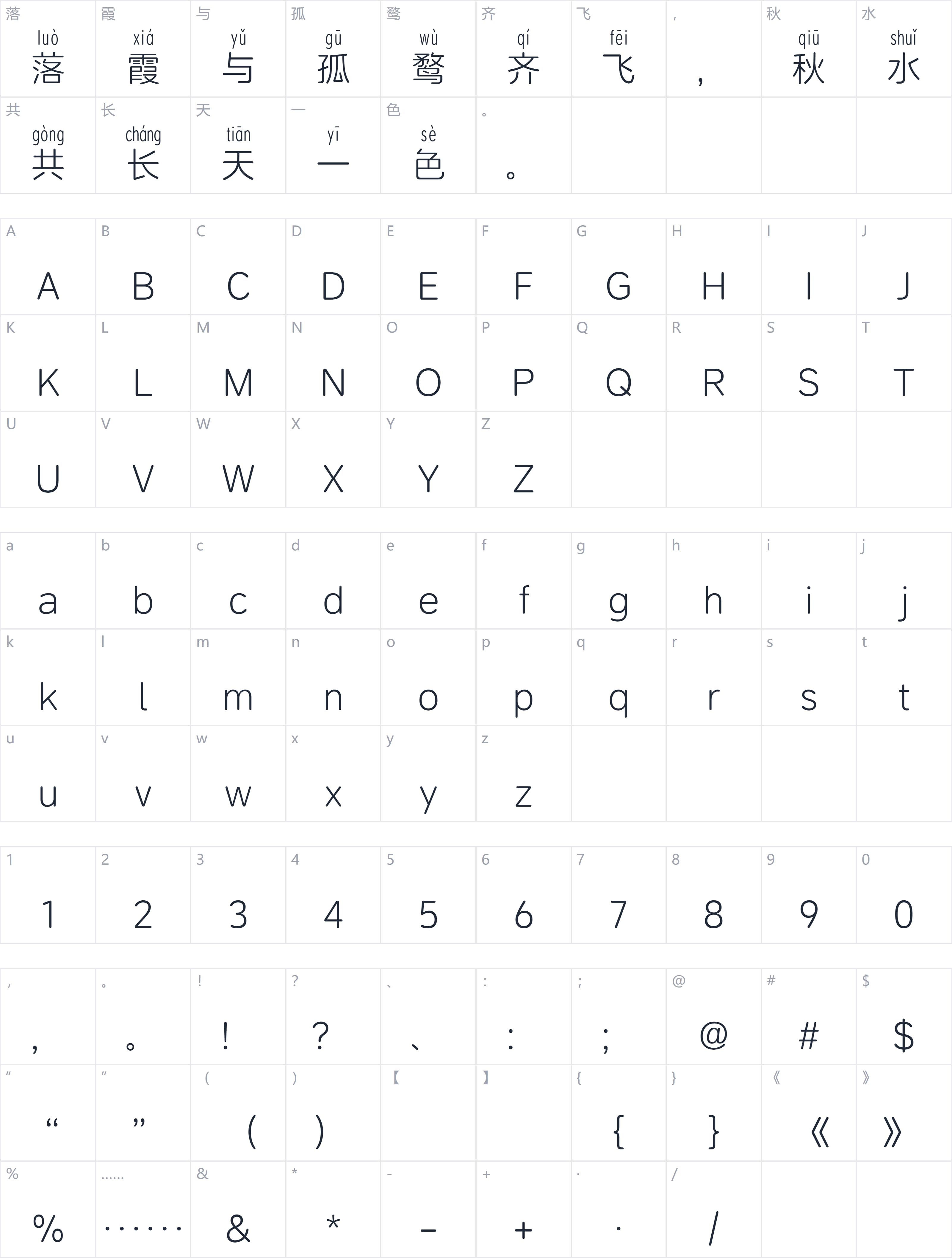 阿里健康体 2.0 拼音字符映射图