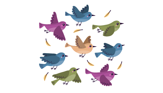 飞翔的鸟矢量素材(EPS/AI/PNG)