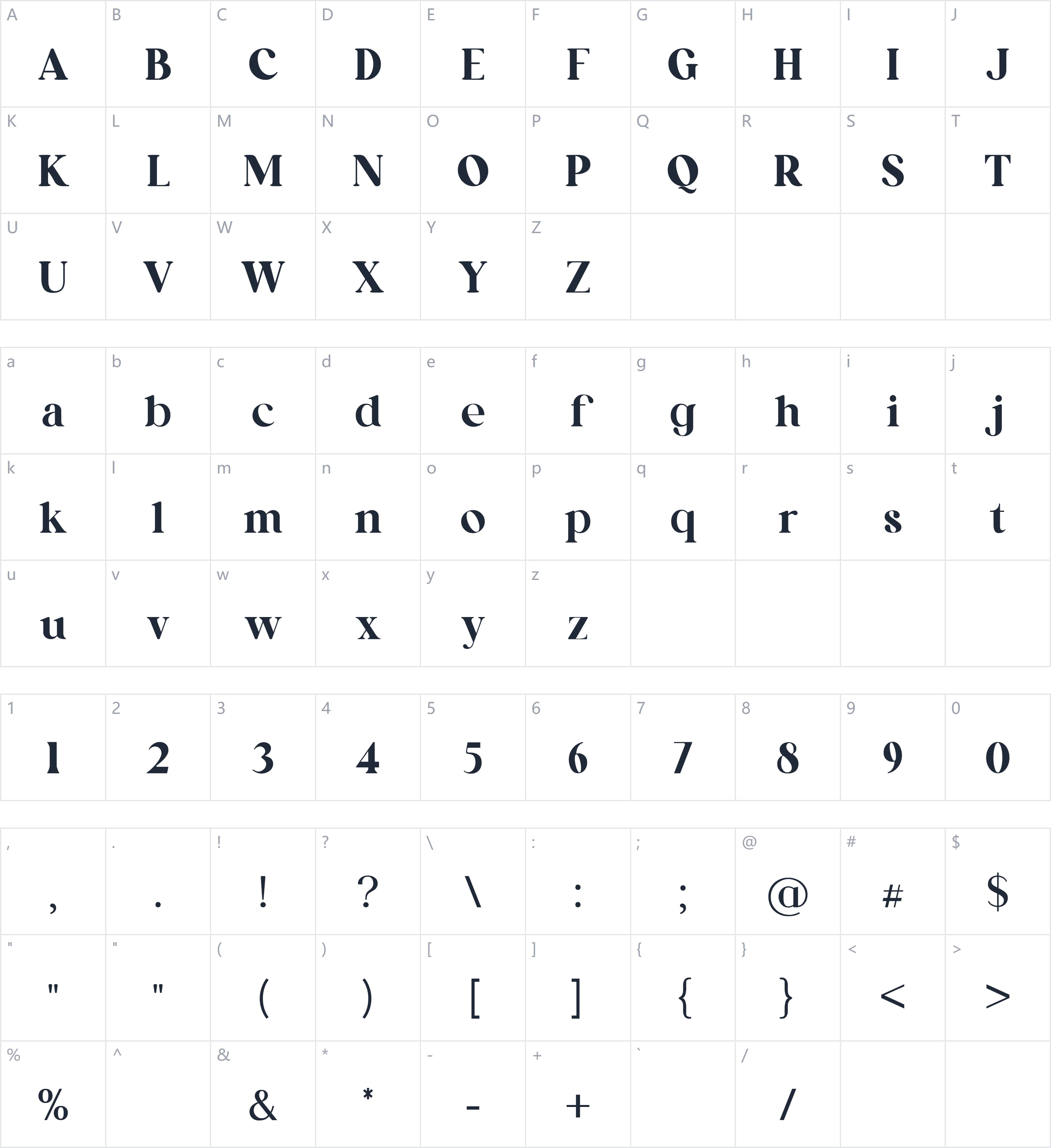 Stonewaller字符映射图