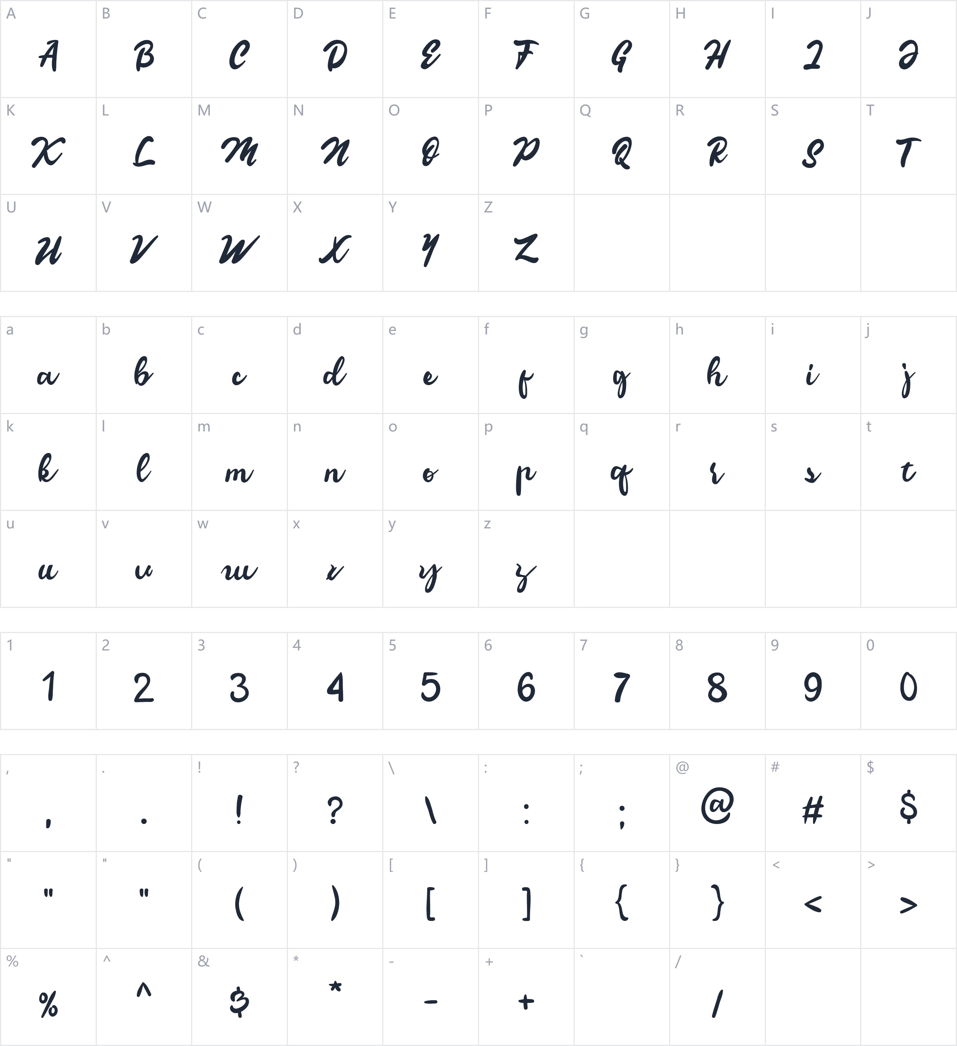Vertilaser字符映射图