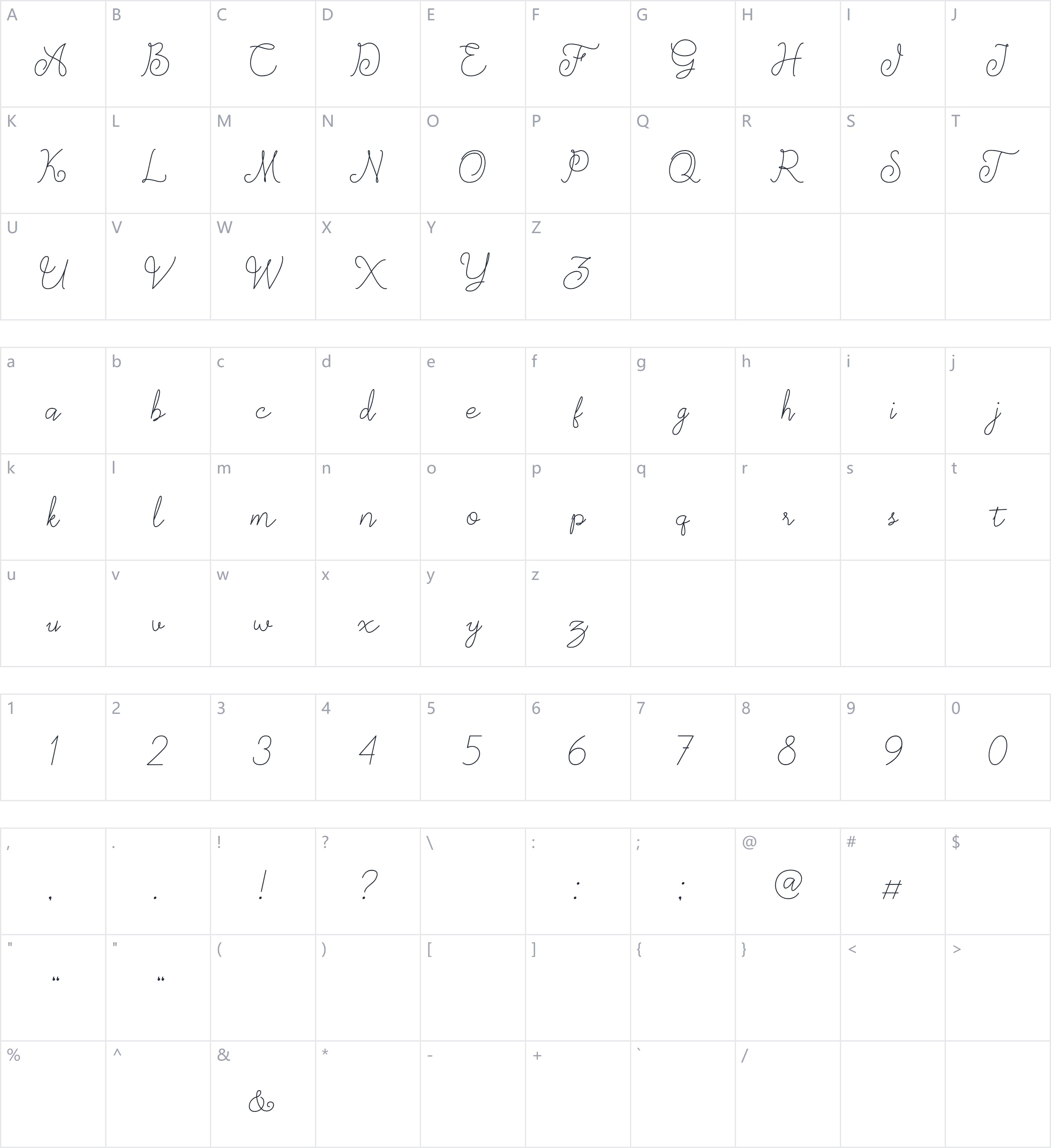 Marryland字符映射图