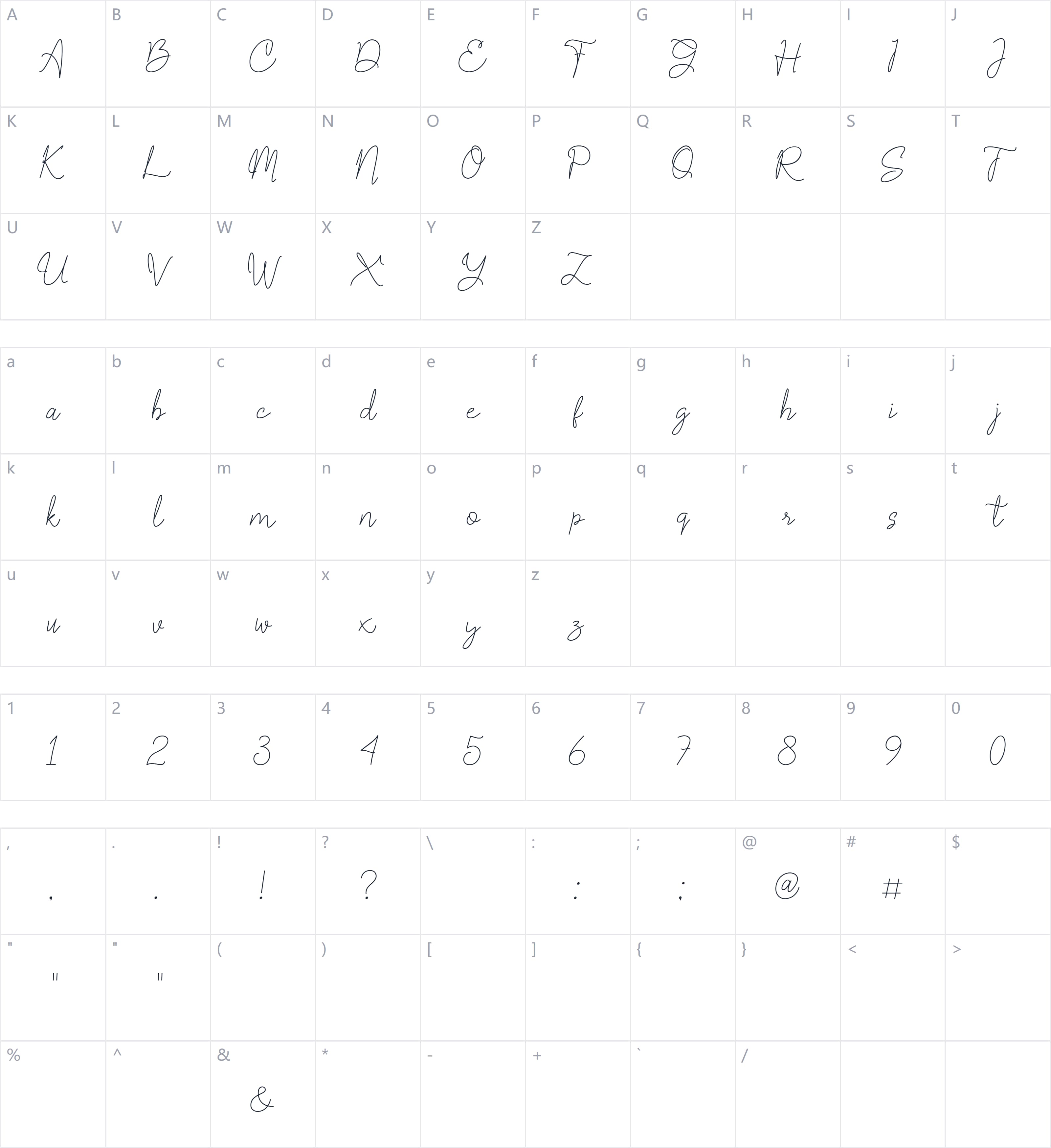 Rose Marine字符映射图