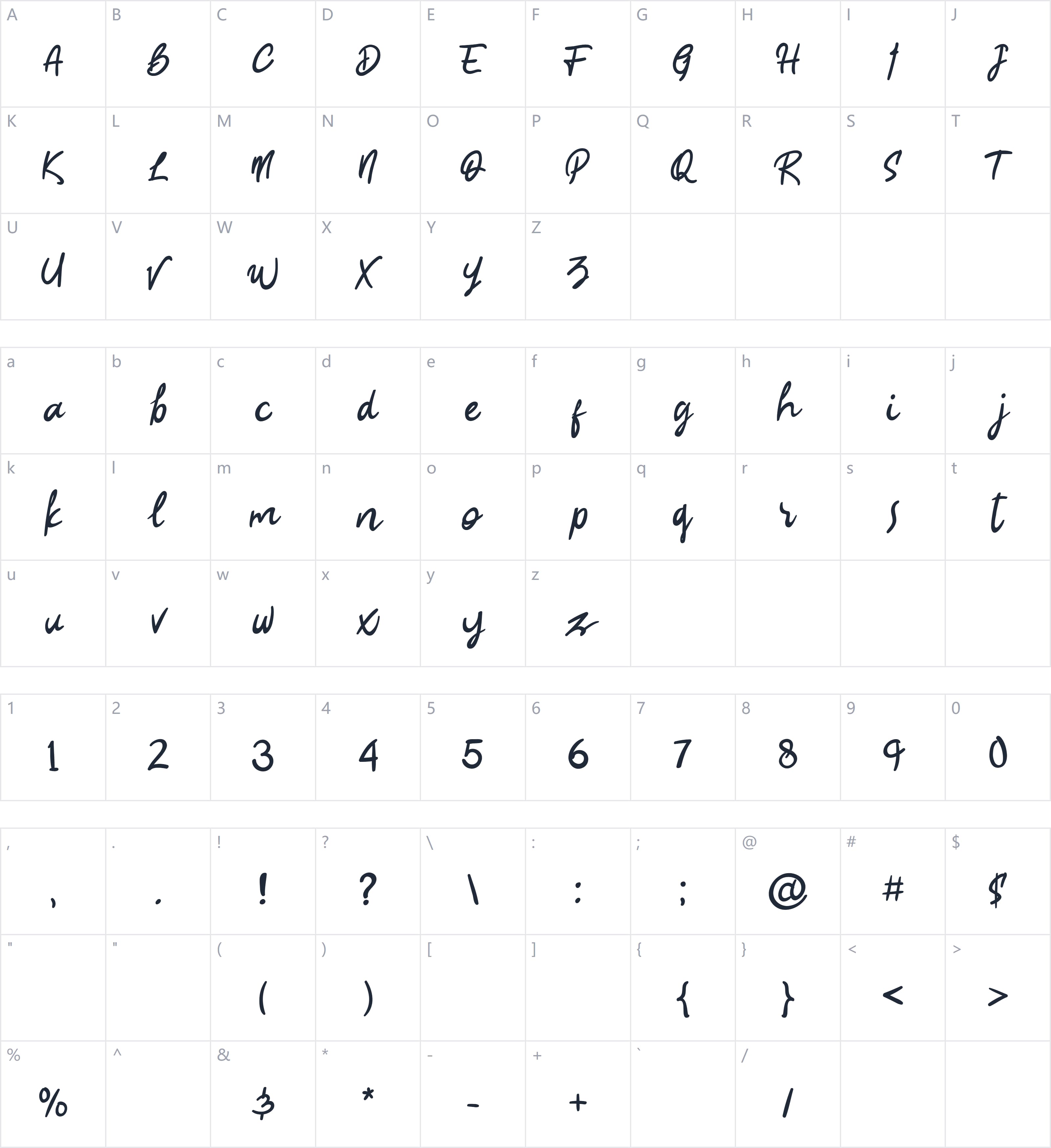 High Monday字符映射图