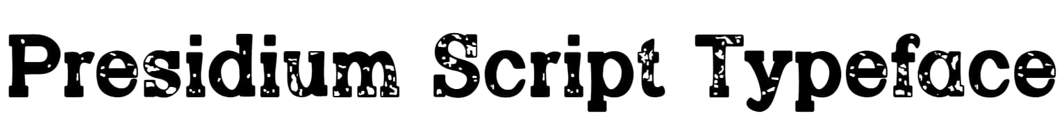 Presidium Script Typeface