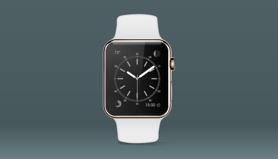 白色Apple Watch矢量素材(EPS)