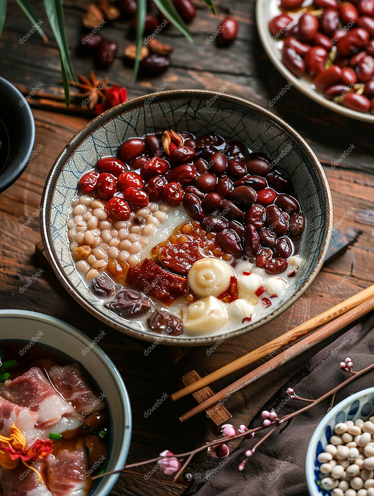 一碗美味诱人的八宝粥图片素材(JPG)