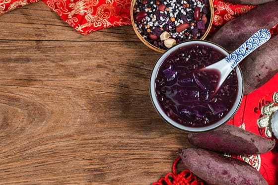 一碗美味诱人的紫薯粥图片素材(JPG)