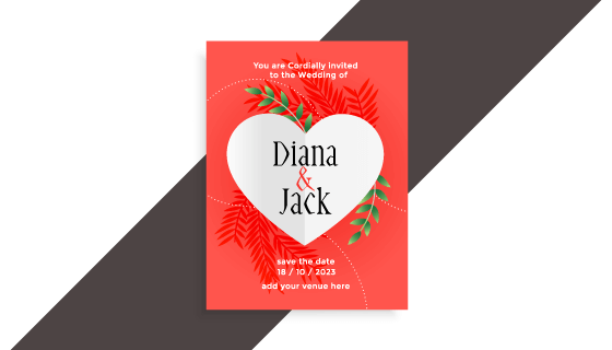 婚礼邀请贺卡矢量素材(EPS)