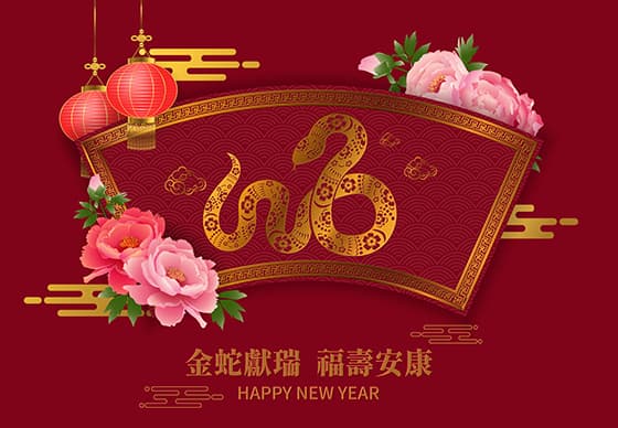 金蛇牌匾设计蛇年春节贺卡/海报矢量素材(EPS)
