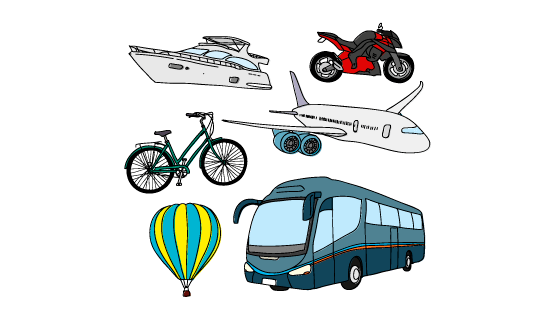 手绘运输工具矢量素材(EPS/AI/PNG)