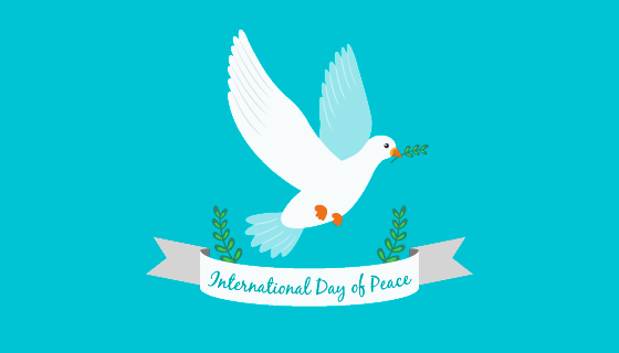 可爱白鸽和平日背景矢量素材(EPS/AI)