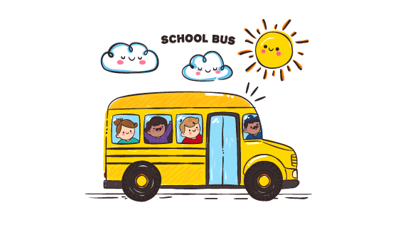 手绘校车矢量素材(EPS/AI/PNG)