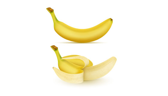 逼真的香蕉矢量素材(EPS)